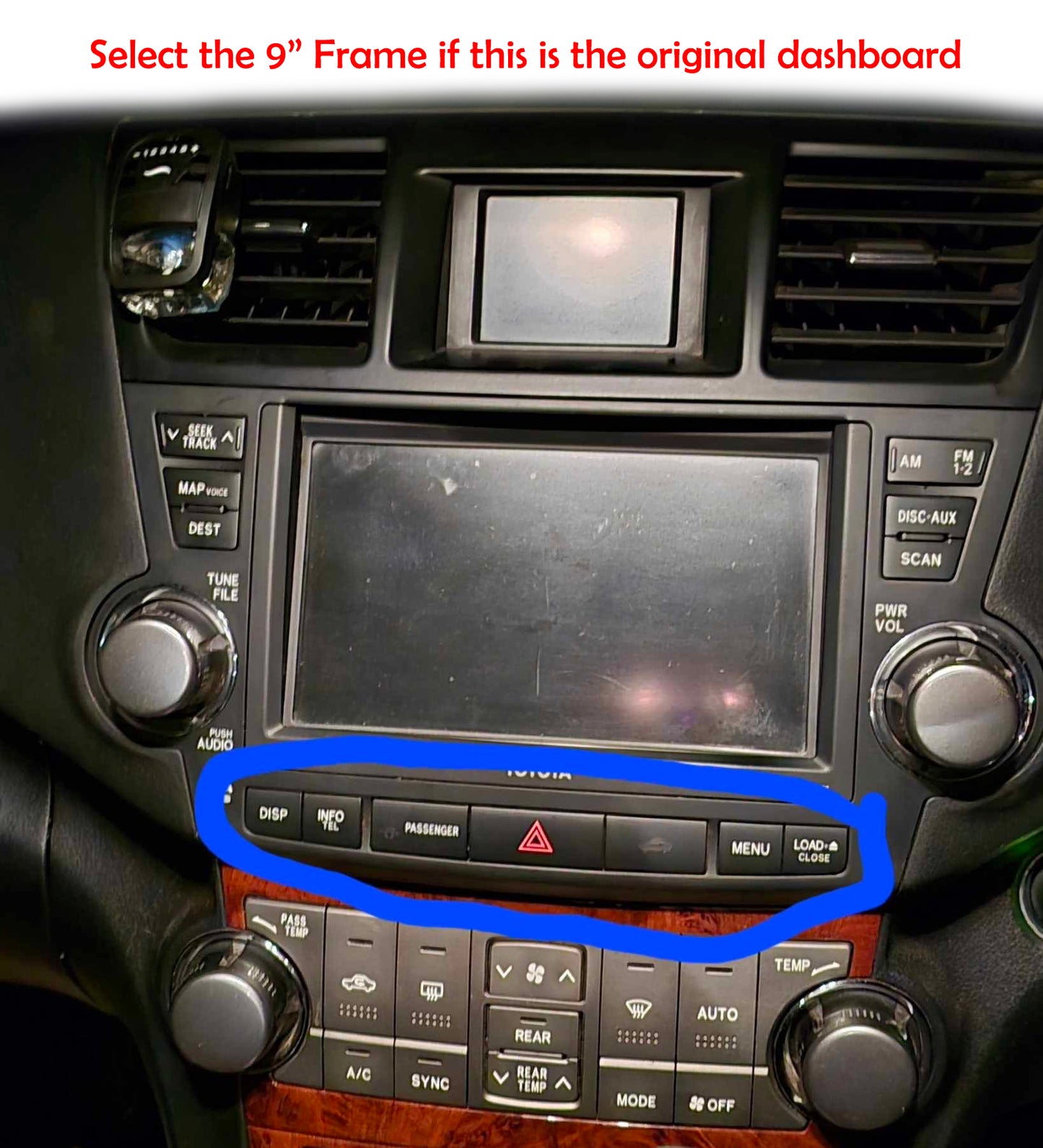 10" Toyota Kluger 07'-13' Head Unit Upgrade Kit