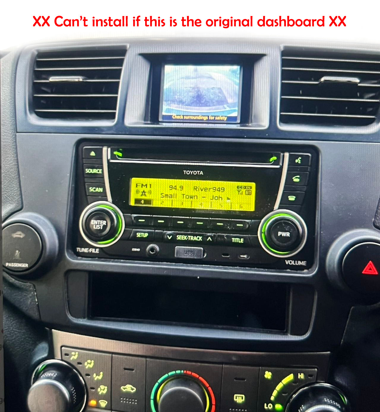 10" Toyota Kluger 07'-13' Head Unit Upgrade Kit