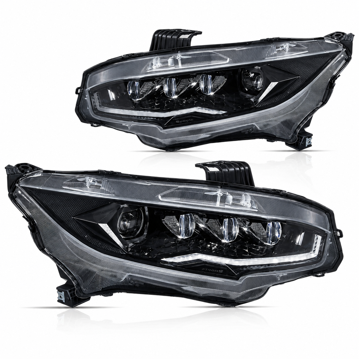 Honda Civic 10 Sedan/Coupe/Hatchback/Type R '16-21' LED Head Lights Kit