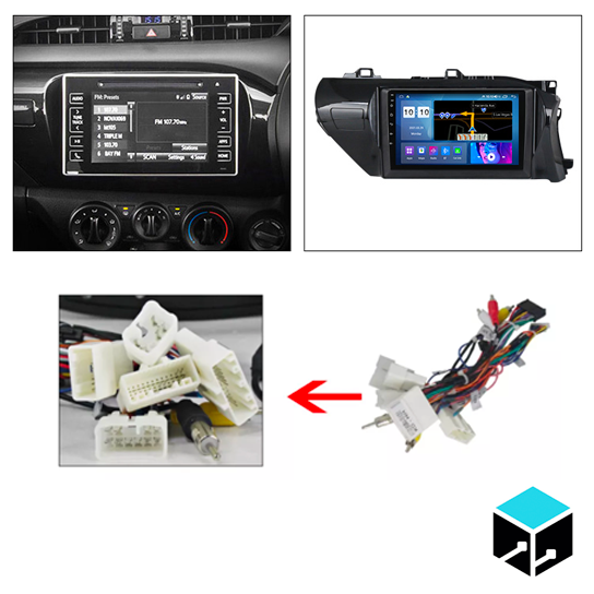 10.25" Toyota Hilux 16'- 22' Head Unit Upgrade Kit (CarPlay)