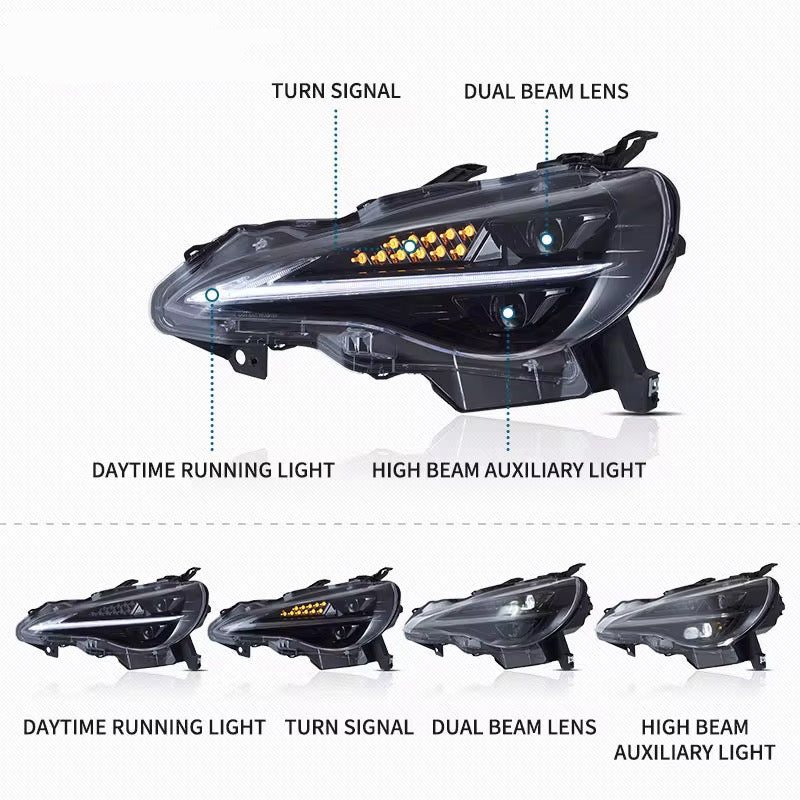 Toyota 86/Subaru BRZ 12'-21' LED Dual Beam Headlight Kit