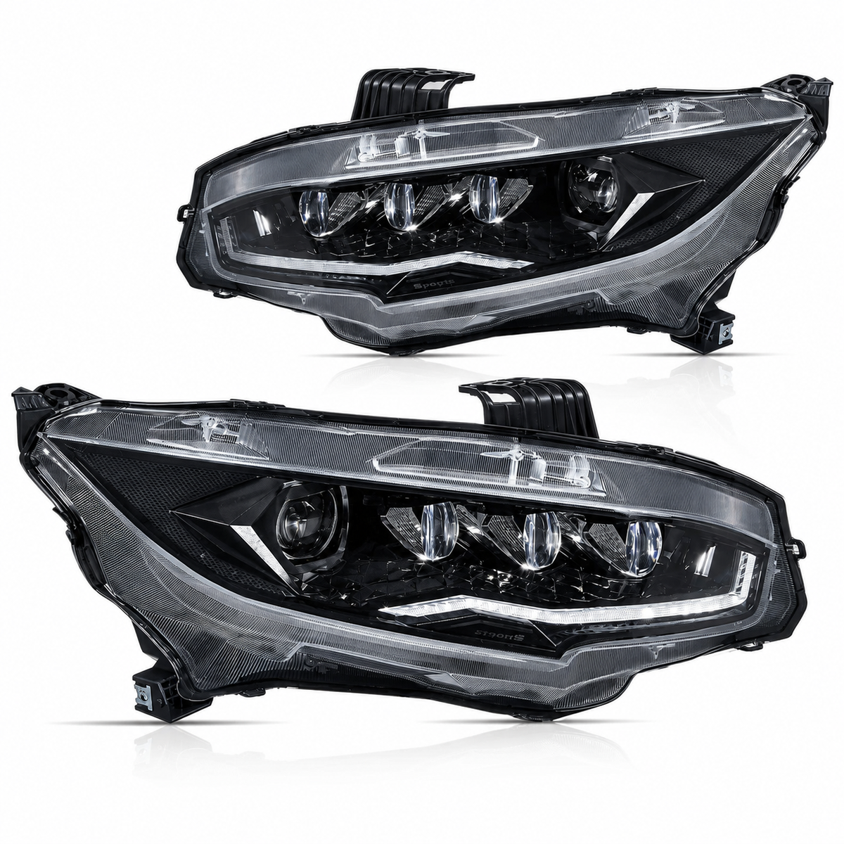 Honda Civic 10 Sedan/Coupe/Hatchback/Type R  '16-21' LED Head Lights Kit