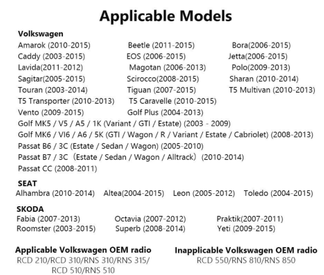 9" Volkswagen Amarok 10'- 15' Head Unit Upgrade Kit (CarPlay)